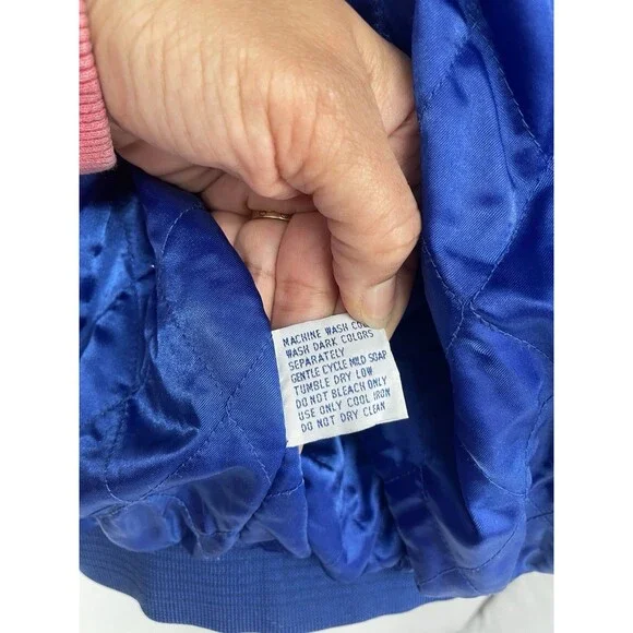 Rare VTG 90s Starter NBA Varsity Golden State Warriors Denim Jean Jacket Quilted - Picture 11 of 14